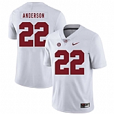 Alabama Crimson Tide 22 Ryan Anderson White Nike College Football Jersey Dzhi,baseball caps,new era cap wholesale,wholesale hats